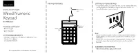 Wired Numeric Keypad