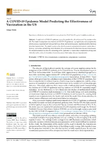 A COVID-19 Epidemic Model Predicting the Effectiveness of Vaccination in the US