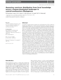 Assessing Carnivore Distribution from Local Knowledge Across a Human-Dominated Landscape in Central-Southeastern Madagascar M