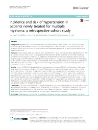 Incidence and Risk of Hypertension in Patients Newly Treated for Multiple