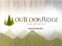 Project Brief May 2013 PROJECT OVERVIEW
