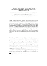 Transient Behaviour of Tropospheric Ozone Precursors in a Global 3-D Ctm and Their Indirect Greenhouse Effects