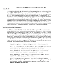 USER's GUIDE: RADIONUCLIDE CARCINOGENICITY Introduction