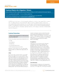 Contract Basics for Litigators: Illinois by Diane Cafferata and Allison Huebert, Quinn Emanuel Urquhart & Sullivan, LLP, with Practical Law Commercial Litigation