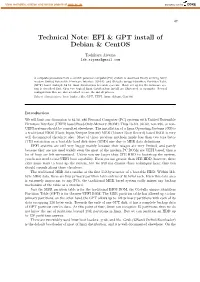 EFI & GPT Install of Debian & Centos