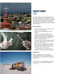 Itinerary Changes 2021