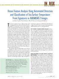 Ocean Feature Analysis Using Automated Detection and Classification of Sea-Surface Temperature Front Signatures in RADARSAT-2 Images by Chris T