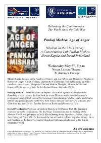 Pankaj Mishra: Age of Anger