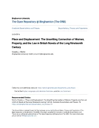 The Unsettling Connection of Women, Property, and the Law in British Novels of the Long Nineteenth Century