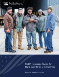 USDA Resource Guide for Rural Workforce Development