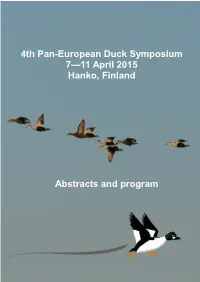 Abstracts and Program 4Th Pan-European Duck Symposium 7