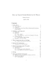 On Church-Oswald Models for Set Theory