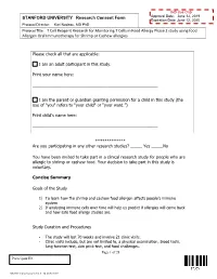 STANFORD UNIVERSITY Research Consent Form Protocol Title