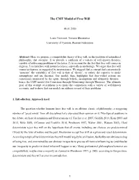 The CMT Model of Free Will