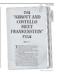 “Abbott and Costello Meet Frankenstein” File