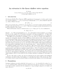 An Extension to the Linear Shallow Water Equation