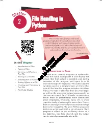 File Handling in Python