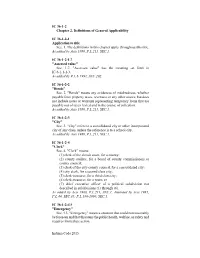 IC 36-1-2 Chapter 2. Definitions of General Applicability
