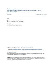 Rationalism in Science David J