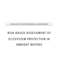 Risk-Based Assessment of Ecosystem Protection in Ambient Waters