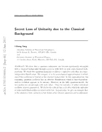 Secret Loss of Unitarity Due to the Classical Background Arxiv