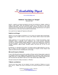 Sidekick: Your Data Is in ‘Danger’ November 2009