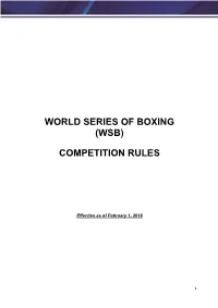 (WSB) Competition Rules