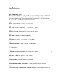 Awards Appendix