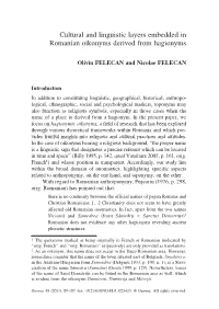 Cultural and Linguistic Layers Embedded in Romanian Oikonyms Derived from Hagionyms