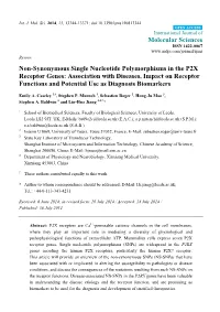 Non-Synonymous Single Nucleotide Polymorphisms in the P2X