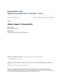 Physics, Chapter 15: Heat and Work
