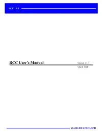 RCC User's Manual