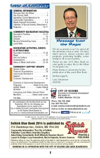 Table of Contents GENERAL INFORMATION Message from the Mayor