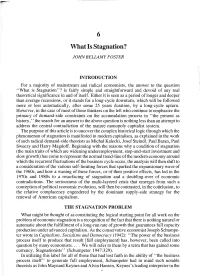 What Is Stagnation?
