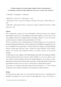 1 the Phase Diagrams of Iron-Based Superconductors