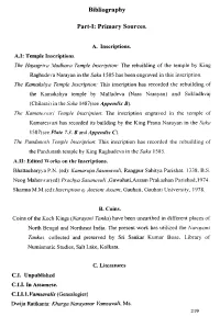 Bibliography Part-I: Primary Sources