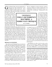 India's Deterrence Doctrine