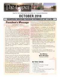 October 2018 Board in Brief, Continued from Page 2