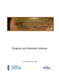 Program and Abstract Volume