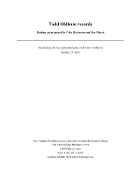 Todd Oldham Records