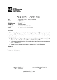 Utilizing AI/ML Methods for Measuring Data Quality Student: Bc