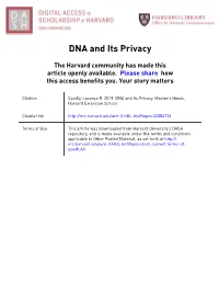 DNA and Its Privacy