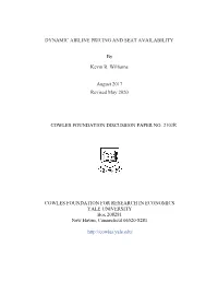 Dynamic Airline Pricing and Seat Availability