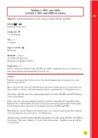 Module 1: HIV and AIDS Activity 1: HIV and AIDS in Ghana