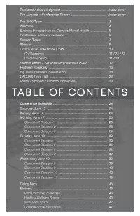 Table of Contents
