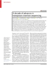 A Decade of Advances in Transposon-Insertion Sequencing
