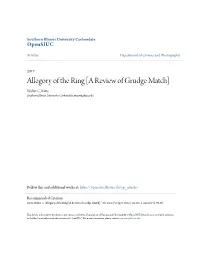 Allegory of the Ring [A Review of Grudge Match] Walter C