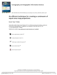 An Efficient Technique for Creating a Continuum of Equal-Area Map Projections