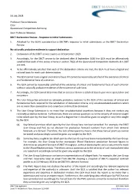 DBCT Declaration Review - Response to Initial Submissions 1