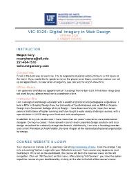 Digital Imagery in Web Design SPRING 2020 4 CREDIT HOURS